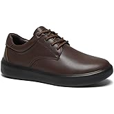 OrthoComfoot Men's Orthopedic Leather Dress Walking Shoes: Comfortable Plantar Fasciitis Sneakers with Arch Support for, Orthotic Casual Business Work Shoes for Foot and Heel Pain Relief