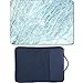 GMYLE MacBook Air 13 Inch Case A1466 / A1369 Older Version 2010-2017 2 in 1 Bundle, Hard Plastic Shell Cover and 13-13.3 Inch Carrying Sleeve Bag with Handle - Light Blue Ice Marble Stone Set