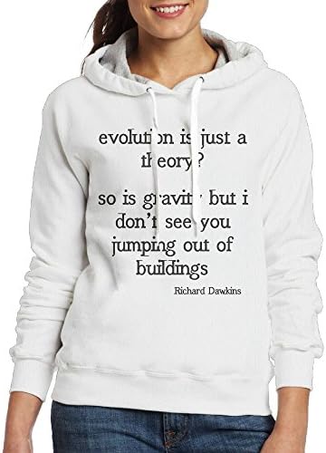 SmallTing Womens Richard Dawkins Funny Evolution Quote Classic Walk White Fleece L