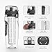 esLife 32 OZ Fruit Infuser Water Bottle with Large BPA Free Tritan Infusion Bottle Flip Top Lid & Dual Anti-Slip Grip Drinking Cup for Sports, Camping and Homeuse--Black