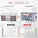Large Clothes Storage Bags Organizer [2-Pack] Zippered Clothing Storage Bags Containers, Collapsible Closet Storage Bin for Clothes, Comforters, Blanket