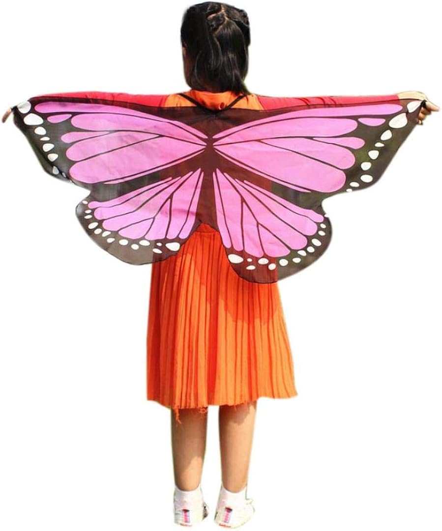 iDWZA Child Kid Boys Girls Bohemian Butterfly Print Shawl Wrap Costume Accessory