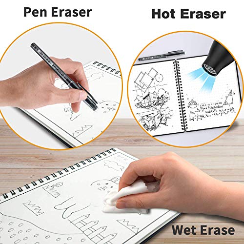 image for WOBEECO Letter Size College Ruled Reusable Wirebound Smart Notebook 40