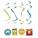 Monster Bash Kid's Birthday Party Decorations (1 Tablecover, 12 Hanging Swirls, 12 Balloons, Bonus Bag) by FX