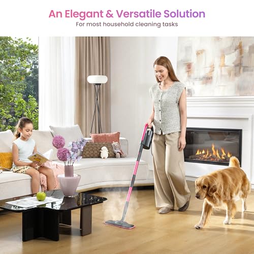 Schenley 19-in-1 Steam Mop with Handheld Steamer for Hard Floors | Multi-Surface Cleaning, 15s Heat-Up, 12-25 Min Steam Time, 248°F Steam, Chemical-Free, Tile & Grout, Wall Cleaning