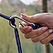 OuterEQ Portable Parachute Nylon Fabric Travel Camping Hammock Blue/Grey