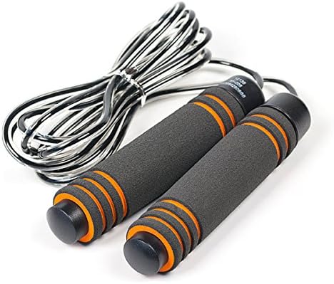 Jump Rope Adjustable Steel Cable Speed Ropes for Double Unders, WOD, MMA, Boxing, Crossfit Fitness Training - Free Carrying Bag - Great for Gift