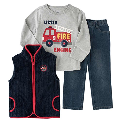 Buy Kids Headquarters Infant Toddler Boys 3P Fire Truck Outfit Vest