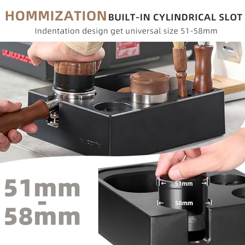 Espresso Knock Box, 10 in 1 Espresso Tamping Station ABS Coffee Knock