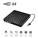 External DVD Drive, High Speed Data Transfer USB 3.0 External CD DVD Reader Writer Player for Laptop Desktop Macbook Mac OS Windows 10/8/7/XP/Vista