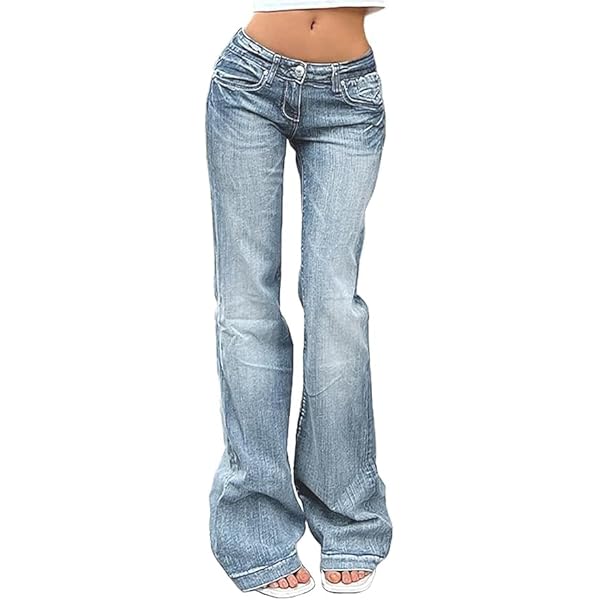パンツ y2k flare denim pants stretch boots cut Amazon.com: Y2K Bell Bottom Jeans for Women Mid Rise Wide