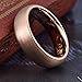 THREE KEYS JEWELRY 2mm 4mm 6mm 8mm Rose Gold Tungsten Ring Brushed Wedding Band Engagement Ring Unisex
