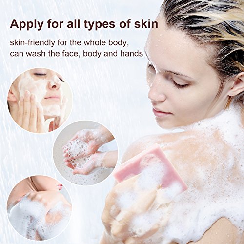 image for C&F Home Organic Soap Bar Gift Set with Free Foaming Net, 4 x 100g Ric