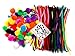Edukit Crafting Kit 500 Pieces, Including Pipe Cleaners, Pompoms and Googly Eyes; Various Sizes and Colours - Great for Children’s and Adults ‘Crafts, for Home or Workshops