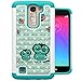 LG Tribute 5 Case, LG K7 Case, MagicSky [Shock Absorption] Studded Rhinestone Bling Hybrid Dual Layer Armor Protective Case Cover for LG Tribute 5 / LG K7 / LG Escape 3 / LG Phoenix 2 / LG K8 - Owl