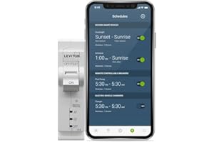 Leviton 2nd Gen Smart Circuit Breaker with Remote Control, Dual Function AFCI/GFCI, 1-Pole 15 Amp, 120-Volt, 10kA Interrupt Rating, LB115-DST