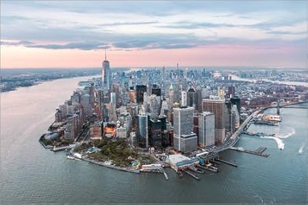 Forex Print 60 X 40 Cm Aerial View Of Lower Manhattan With One - 