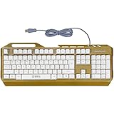 Mechanical feel keyboard with Hybrid Switches,19 Non-Conflict USB wired Rainbow LED Backlit Gaming Keyboard for Windows and MacOS