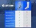 LIFT 23 Atacama Moisture Wicking Performance Socks, Comfort Compression Fit (Medium, Black and Blue's)