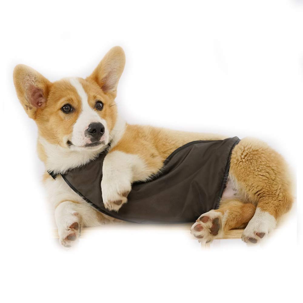 Dog Harness, Chest and Belly Protector Pet Vest Clothes Breathable Waterproof for Dogs Cats Corgi (XS, Brown)
