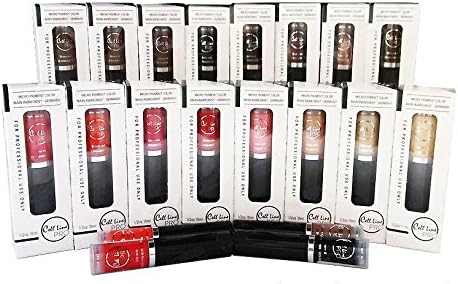 CELL LINE NEW PRO MICRO PIGMENT COLOR - Semi permanent pigment make up & Tattoo ink 14 color 10ml (Choco Brown)