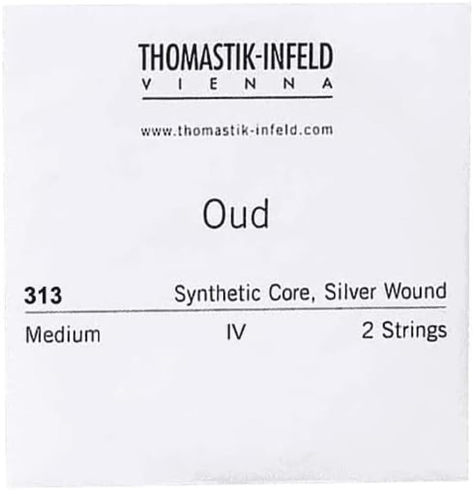 Thomastik single string 2x A plastic core wound with silver-coated copper wire 313 for Arabic Oud set 315, 315A, 315B