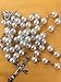 CLGIFT Set of 12 Wholesale Bulk Rosary Long Faux Pearl Lady of Guadalupe full Rosary Chain for Baptism, Wedding, Religious Favor/Baptism Favor