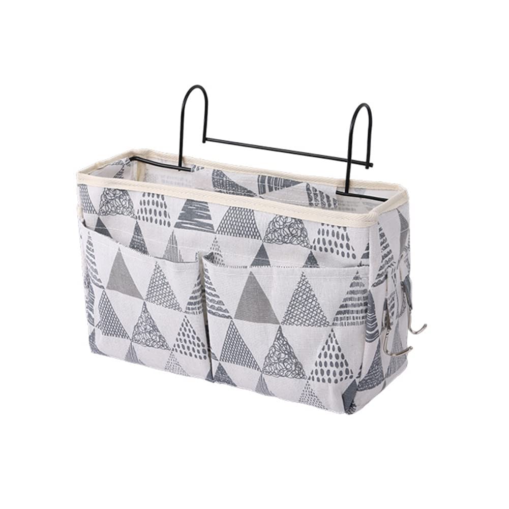 croselyu With pattern Home Multifunctional Bedside Hanging Bag College Dormitory Bedside Cloth Hanging Basket Bed Clutter Sorting Storage Bag Magazine Book Storage Bag (Green) (StyleC)