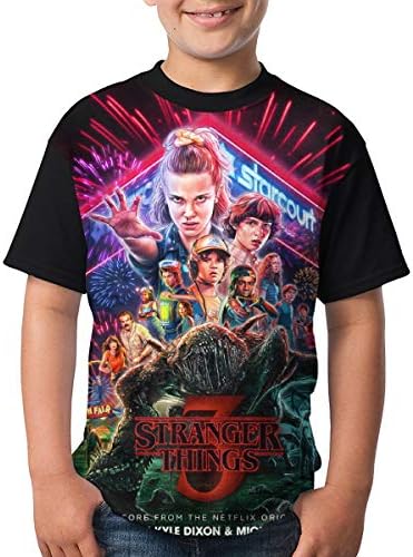 Youth Stranger Season 3 3D Front Print Fashion Short Sleeve T-Shirt