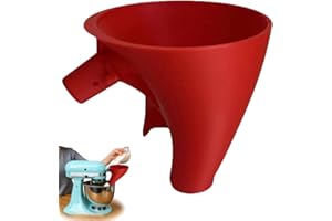 Flour Funnel for Stand Mixer, Kitchen Aid Attachments, Diameter Enables Guided Pouring Tilt-Head, Prevents Spills Mixer - Att