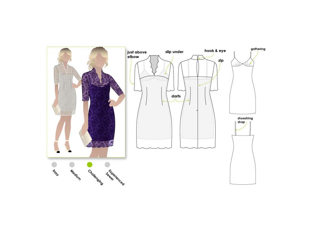 Style Arc Sewing Pattern - Alisha Dress (Sizes 18-30)
