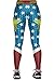 COCOLEGGINGS Women's Digital Print Stretchy Ankle Elastic Tights Leggings