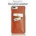 KAVAJ iPhone 8 Plus iPhone 7 Plus Case Leather Tokyo Cognac-Brown Slim-Fit Genuine Leather iPhone 8 Plus Wallet Case Leather Bumper Case with Business Card Holder Cover for Apple iPhone8 Plus
