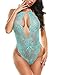 Avidlove Lingerie for Women Teddy One Piece Lace Babydoll Bodysuit Green XL