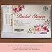 Set of 4 Vintage Watercolor Flower Themed Bridal Shower Game Card Packs with White and Gold Satin Bride to Be sash. - 5.5 x 8.5 Inches - 50 Sheets Each Game (200 Total)