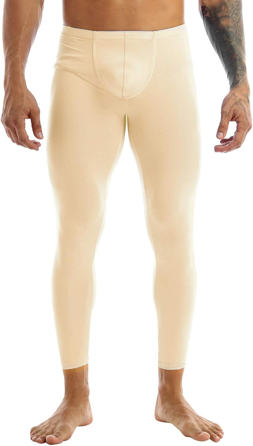 Loodgao Mens Thermal Underwear Pants Bulge Pouch Base Layer Bottoms