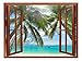 wall26 - Palm Trees on Tropical Beach Removable Wall Sticker/Wall Mural - 36