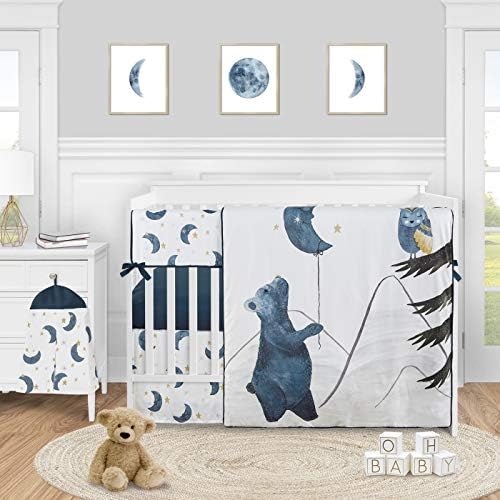 Candy Jojo Designs crib bedding set featuring moon design, worth $159.99.