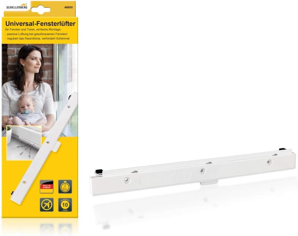 Schellenberg 46600 Universal Fensterlufter Passivluftung Fur Den Fensterflugel Weiss Amazon De Baumarkt