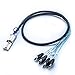 CableCreation External Mini SAS 26pin (SFF-8088) Male to 4 x eSATA 7Pin Cable, 3.3FT