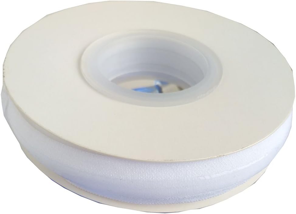 xmf Colorful Silicone Elastic Tape & Silicone Elastic 5/8'' Width for Garment & Headband Accessory 5 Yards per Roll White
