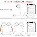 WSCSR Bluetooth Wireless Headset Ear Hooks Earphones Noise Cancelling In-ear Earbuds With Mic for iPhone and Android (White1)