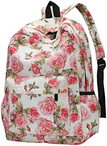 School Bags For Girls, Brezeh Womens Girls Stylish Floral Backpack Daypacks Lightweight Casual School Bookbags Shoulder Bag Nylon Travel Bag Satchel (Multicolor I)