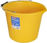 Faithfull 14L 3 Gallon Yellow Builders Mixing Bucket Heavy Duty Reinforced Base