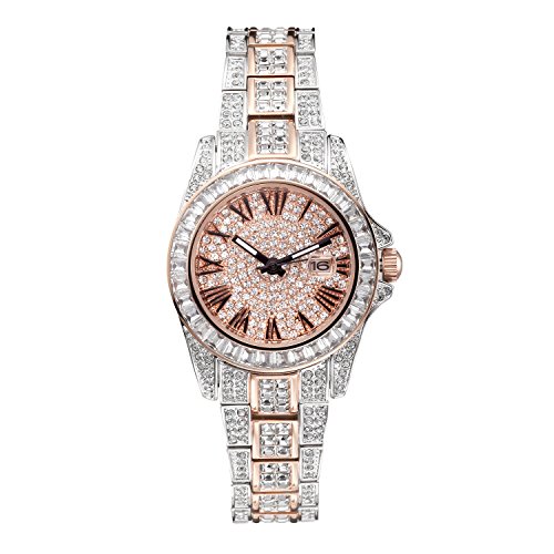 Valentine's Day present Princess Butterfly Lady Watch Full Of Austria Crystal HL584DB Bicolor