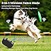 WIEZ Dog Fence Wireless & Training Collar Outdoor 2-in-1, Electric Invisible Wireless Fence w/Remote, Adjustable Range, Waterproof, Reflective Stripe, Harmless for All Dogs- 2 Collars