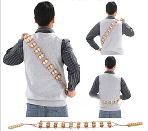 Body Wood Roller Massager,Jinon Wooden Back Roller Massager for Pain Relief & Increase Blood Circulation Stress Relief Tool -USA Shipping