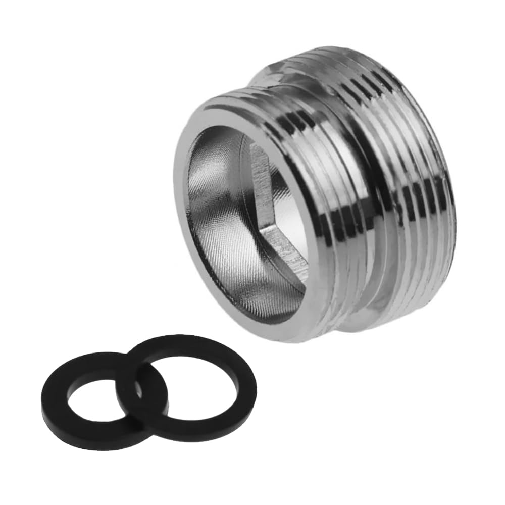 Faucet Water Aerator Adapter, Brass Tap Water Filter Aerator Connector, 28mm to 22mm NPT Thread Adapter (Male to Male)