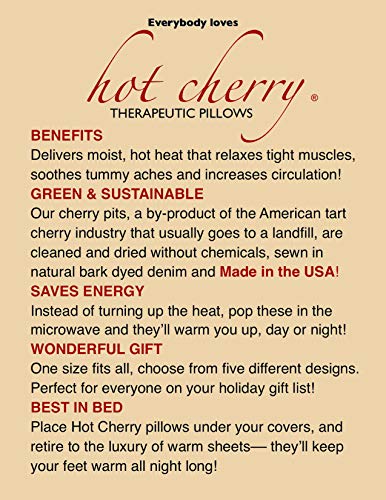 HOT CHERRY Pit Pillow (Best Price Unwrapped) Red Denim Single Square - Thumbnail 7