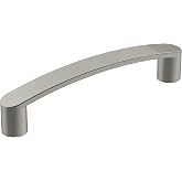 Amerock 3-3/4" Rift Satin Nickel Drawer Pull | 3-3/4 inch (96mm) Center-to-Center Mounting Distance and 4-1/4 inches Overall Length, Durable Zinc Cabinet Hardware
